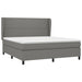 Pat box spring cu saltea, gri închis, 180x200 cm, textil - WALTI WALTI
