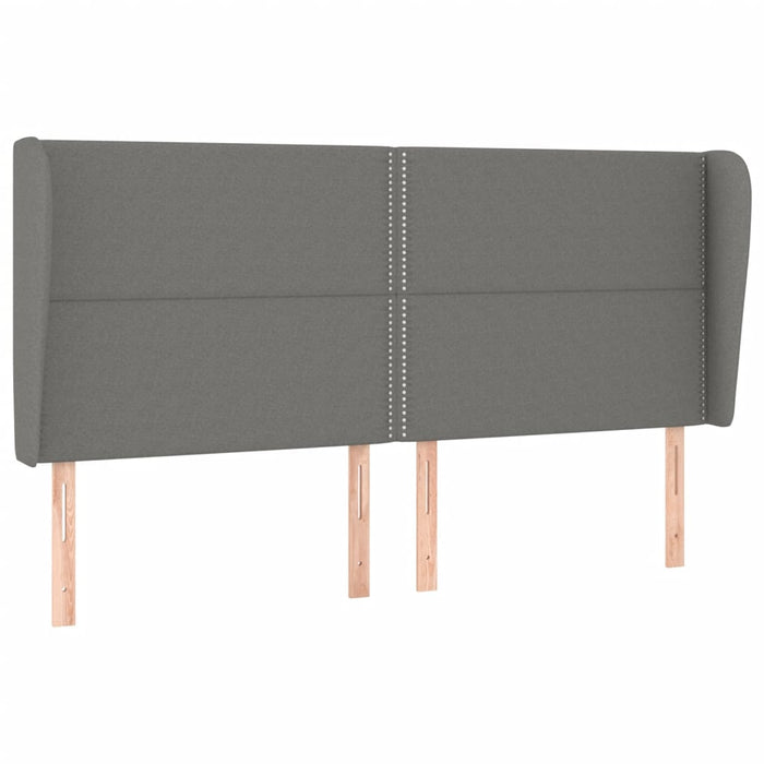 Pat box spring cu saltea, gri închis, 180x200 cm, textil - WALTI WALTI
