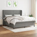 Pat box spring cu saltea, gri închis, 180x200 cm, textil - WALTI WALTI