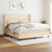 Pat continental cu saltea, crem, 180x200 cm, textil - WALTI WALTI