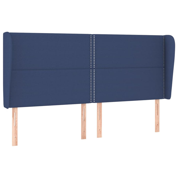 Pat box spring cu saltea, albastru, 180x200 cm, material textil - WALTI WALTI
