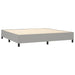 Pat box spring cu saltea, gri deschis, 200x200 cm, textil - WALTI WALTI