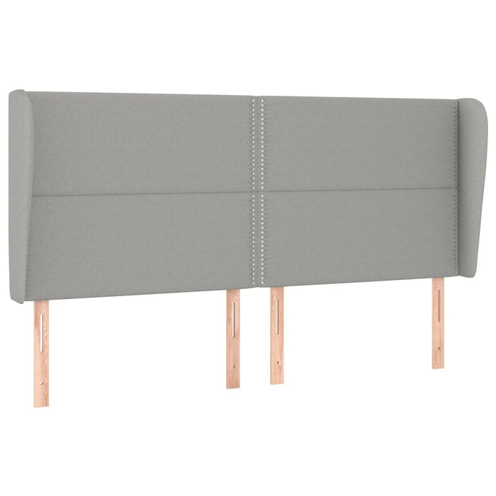 Pat box spring cu saltea, gri deschis, 200x200 cm, textil - WALTI WALTI