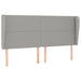 Pat box spring cu saltea, gri deschis, 200x200 cm, textil - WALTI WALTI