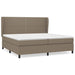 Pat box spring cu saltea, gri taupe, 200x200 cm, textil - WALTI WALTI