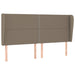 Pat box spring cu saltea, gri taupe, 200x200 cm, textil - WALTI WALTI