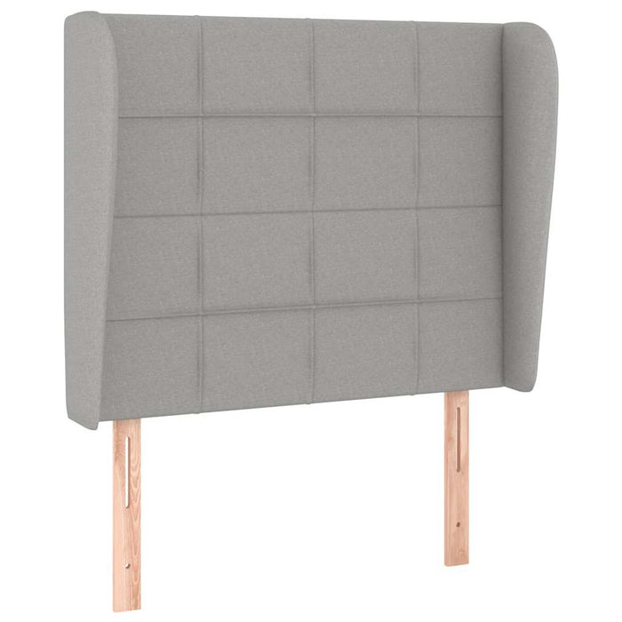 Pat continental cu saltea, gri deschis, 80x200 cm, textil - WALTI WALTI