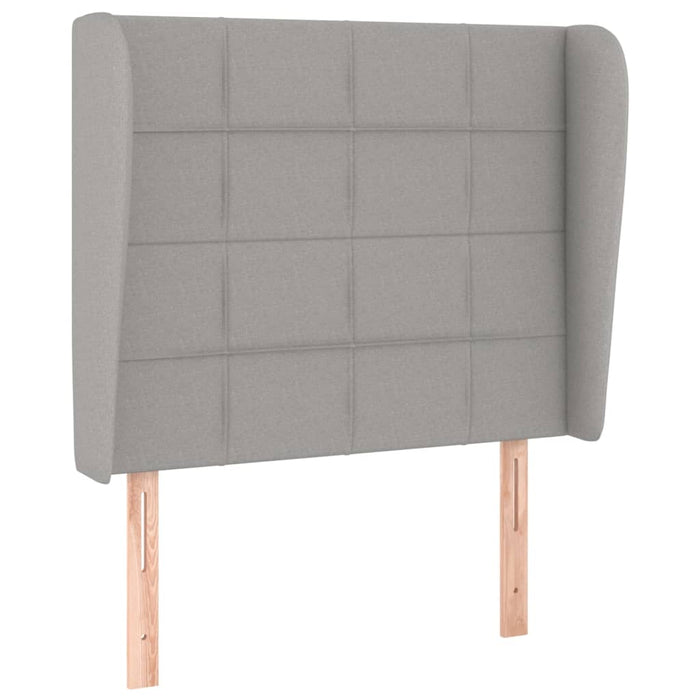 Pat box spring cu saltea, gri deschis, 90x190 cm, textil - WALTI WALTI
