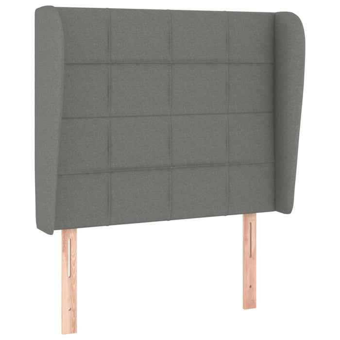 Pat box spring cu saltea, gri închis, 90x190 cm, textil - WALTI WALTI