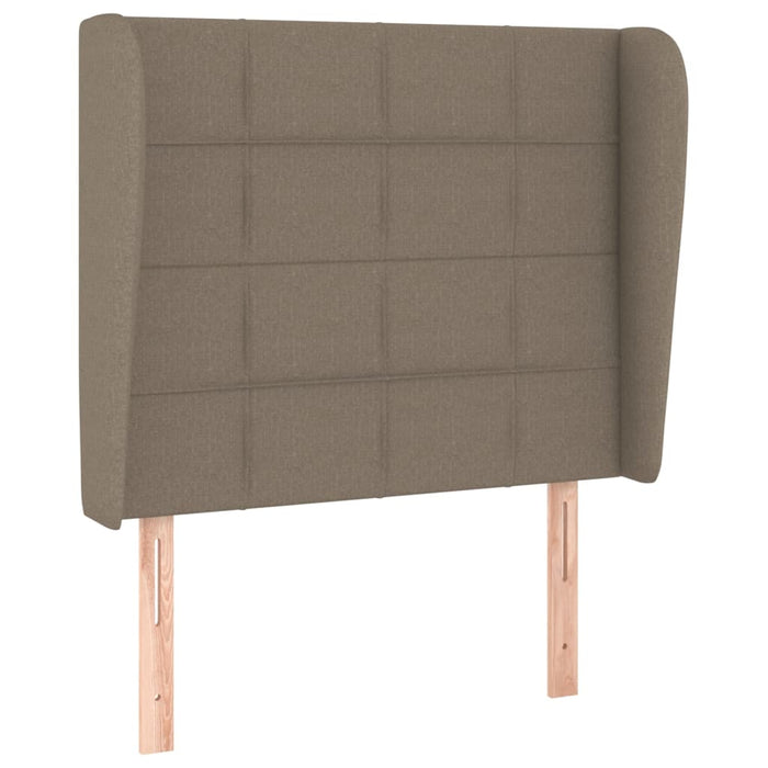 Pat box spring cu saltea, gri taupe, 90x190 cm, textil - WALTI WALTI