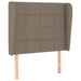 Pat box spring cu saltea, gri taupe, 90x190 cm, textil - WALTI WALTI
