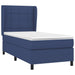 Pat box spring cu saltea, albastru, 90x190 cm, textil - WALTI WALTI