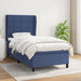 Pat box spring cu saltea, albastru, 90x190 cm, textil - WALTI WALTI