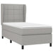 Pat box spring cu saltea, gri deschis, 90x200 cm, textil - WALTI WALTI