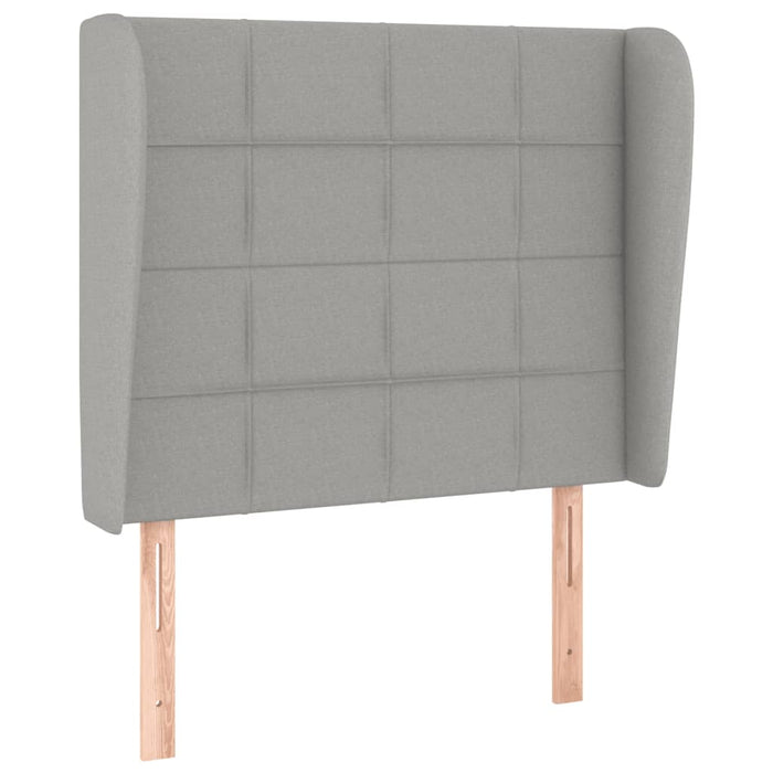 Pat box spring cu saltea, gri deschis, 90x200 cm, textil - WALTI WALTI