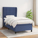 Pat box spring cu saltea, albastru, 90x200 cm, textil - WALTI WALTI
