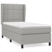 Pat box spring cu saltea, gri deschis, 100x200 cm, textil - WALTI WALTI