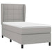 Pat box spring cu saltea, gri deschis, 100x200 cm, textil - WALTI WALTI