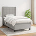 Pat box spring cu saltea, gri deschis, 100x200 cm, textil - WALTI WALTI