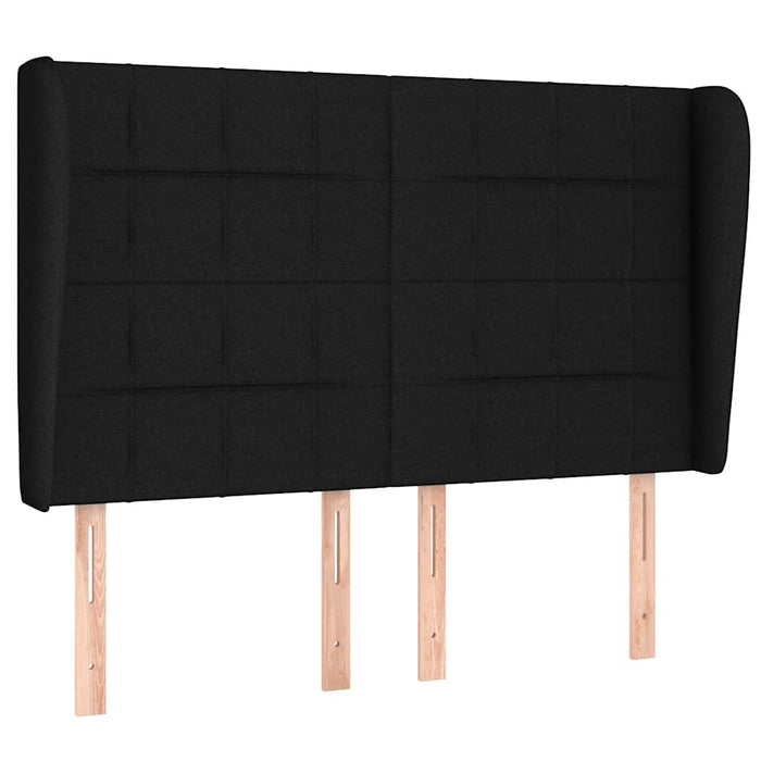 Pat box spring cu saltea, negru, 140x190 cm, textil - WALTI WALTI