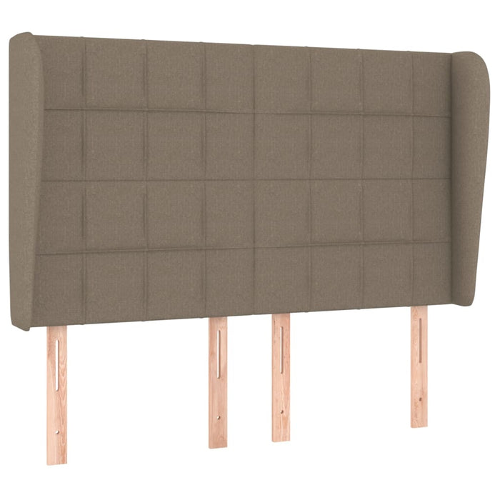 Pat box spring cu saltea, gri taupe, 140x200 cm, textil - WALTI WALTI