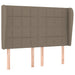 Pat box spring cu saltea, gri taupe, 140x200 cm, textil - WALTI WALTI