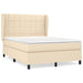 Pat box spring cu saltea, crem, 140x200 cm, textil - WALTI WALTI