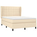 Pat box spring cu saltea, crem, 140x200 cm, textil - WALTI WALTI