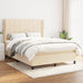 Pat box spring cu saltea, crem, 140x200 cm, textil - WALTI WALTI