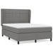 Pat box spring cu saltea, gri închis, 140x200 cm, textil - WALTI WALTI