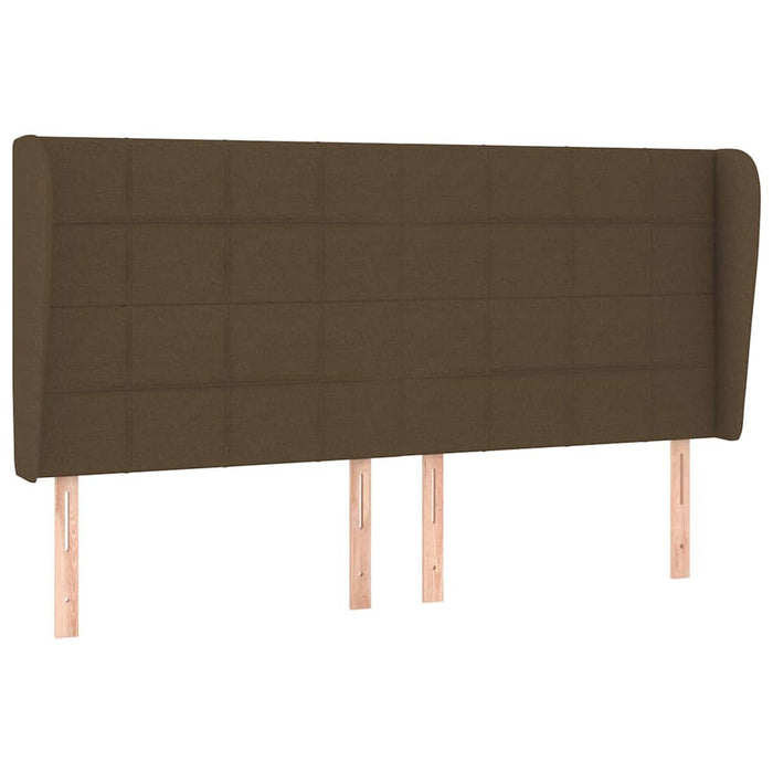 Pat box spring cu saltea, maro închis, 160x200 cm, textil WALTI