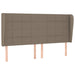 Pat box spring cu saltea, gri taupe, 160x200 cm material textil - WALTI WALTI