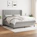 Pat continental, gri deschis, 180x200 cm, material textil - WALTI WALTI