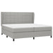 Pat box spring cu saltea, gri deschis, 200x200 cm, textil - WALTI WALTI