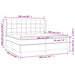Pat box spring cu saltea, albastru, 200x200 cm, textil - WALTI WALTI