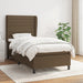 Pat box spring cu saltea, maro închis, 80x200 cm, textil - WALTI WALTI