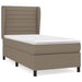 Pat box spring cu saltea, gri taupe, 90x190 cm, textil - WALTI WALTI