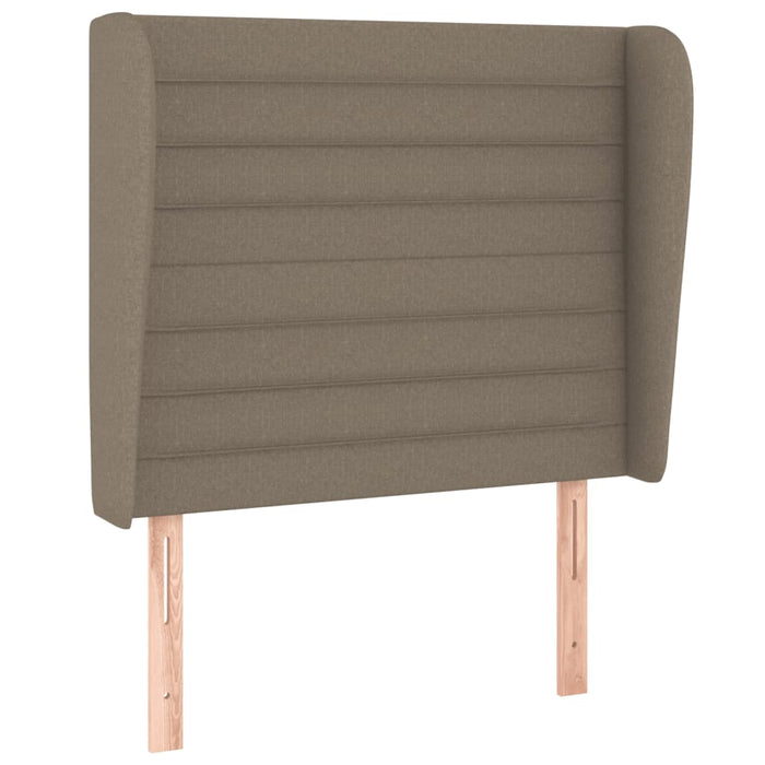 Pat box spring cu saltea, gri taupe, 90x190 cm, textil - WALTI WALTI
