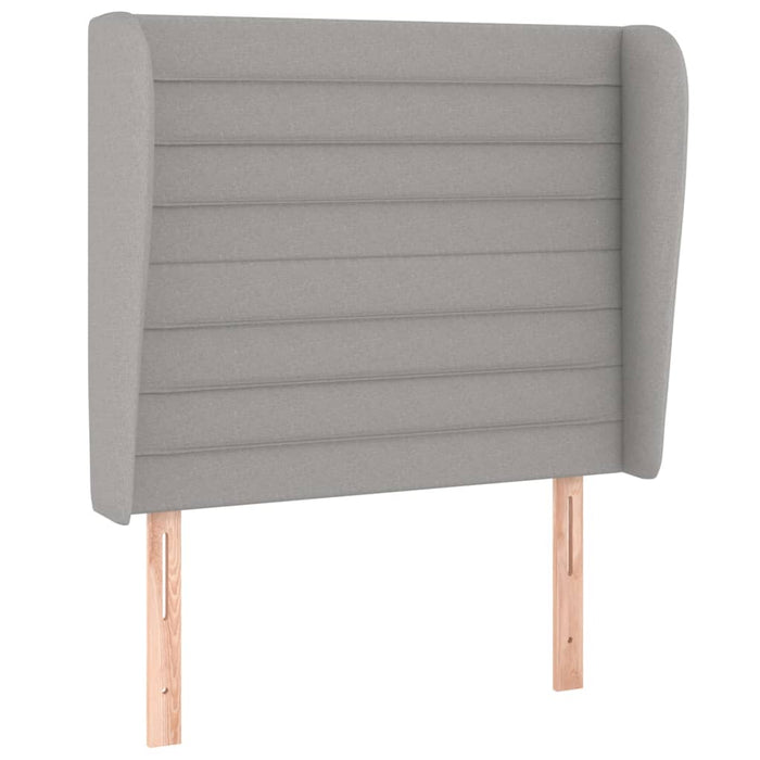 Pat box spring cu saltea, gri deschis, 90x200 cm, textil - WALTI WALTI