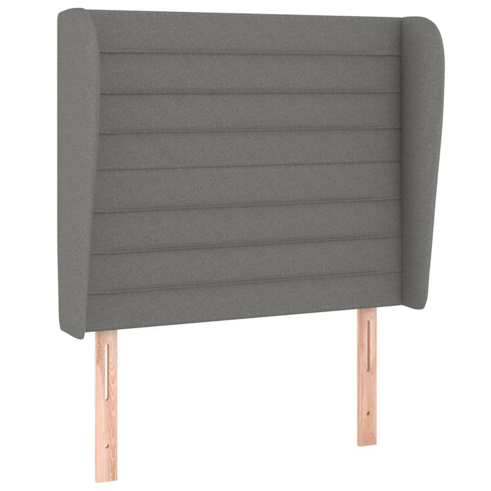 Pat box spring cu saltea, gri închis, 90x200 cm, textil - WALTI WALTI