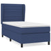 Pat box spring cu saltea, albastru, 90x200 cm, textil - WALTI WALTI