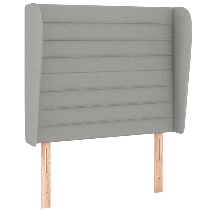 Pat box spring cu saltea, gri deschis, 100x200 cm, textil - WALTI WALTI