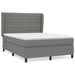 Pat box spring cu saltea, gri închis, 140x200 cm, textil - WALTI WALTI