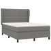 Pat box spring cu saltea, gri închis, 140x200 cm, textil - WALTI WALTI