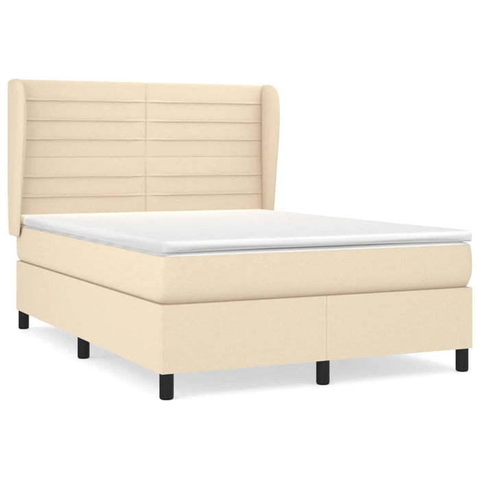 Pat continental cu saltea, crem, 140x200 cm, material textil - WALTI WALTI