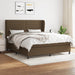 Pat box spring cu saltea, maro închis, 160x200 cm, textil - WALTI WALTI