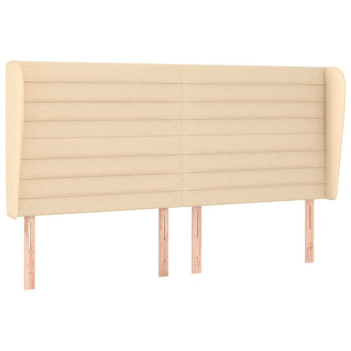 Pat box spring cu saltea, crem, 160x200 cm, material textil WALTI