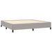 Pat box spring cu saltea, gri deschis, 200x200 cm, textil - WALTI WALTI