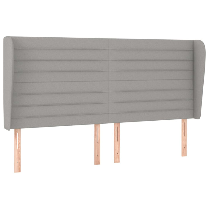 Pat box spring cu saltea, gri deschis, 200x200 cm, textil - WALTI WALTI