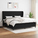 Pat box spring cu saltea, negru, 200x200 cm, textil - WALTI WALTI